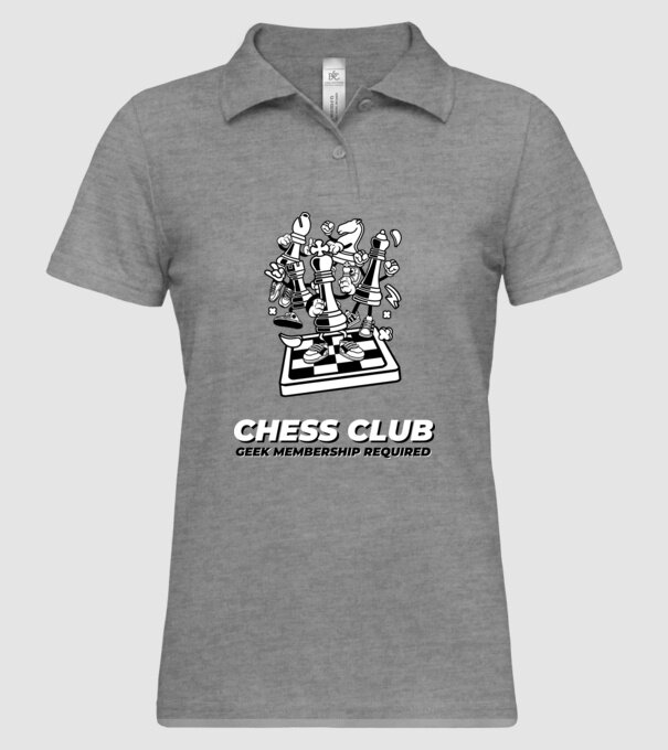 chess club model gri pe tricou