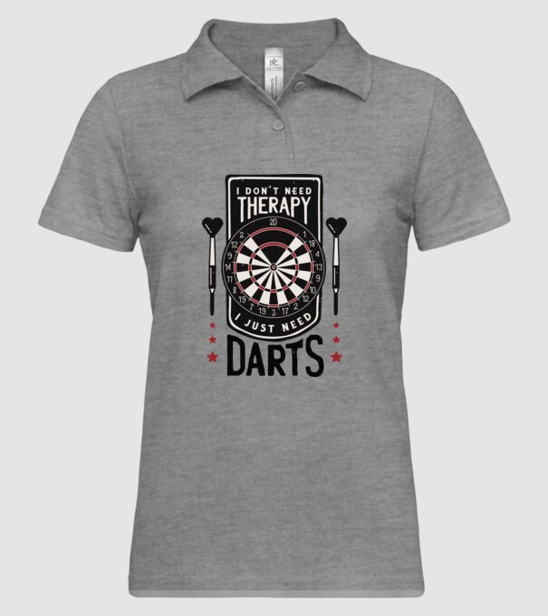 Darts Therapy model gri pe tricou