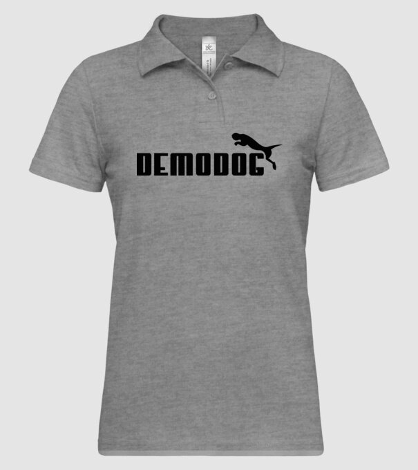 demodog logo black model gri pe tricou