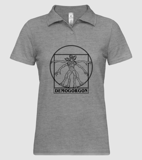 demogorgon da vinci model gri pe tricou