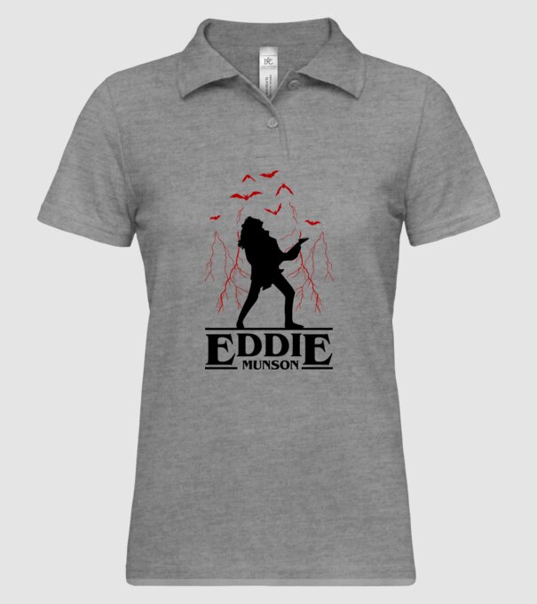 eddie munson stranger things model gri pe tricou