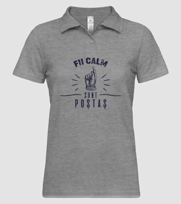 Fii calm, sunt poștaș model gri pe tricou