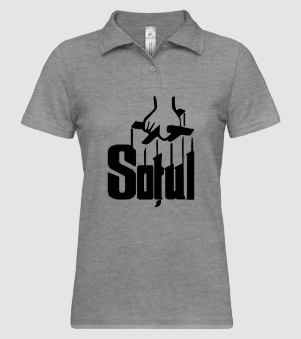 Soțul model gri pe tricou