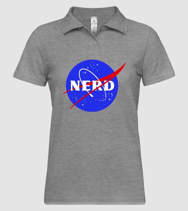 Nerd NASA model gri pe tricou