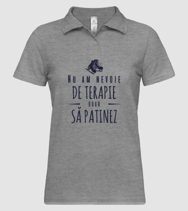 nu am nevoie de terapie doar să patinez model gri pe tricou