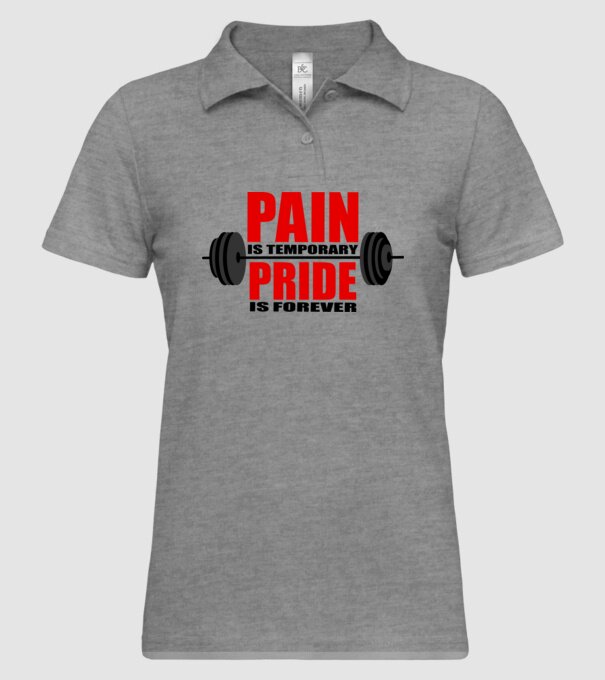 Pain is temporary model gri pe tricou