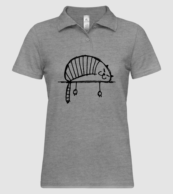 pisică model gri pe tricou