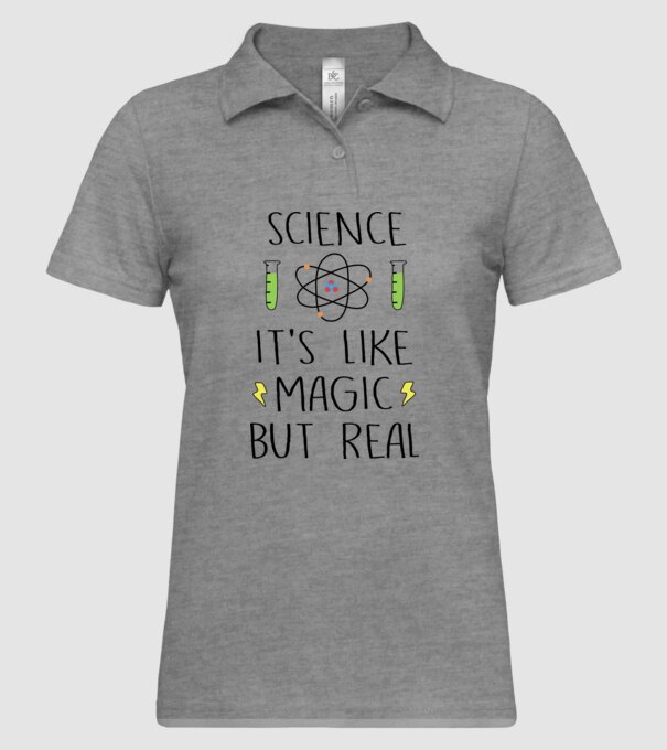 Science its like magic, but real model gri pe tricou