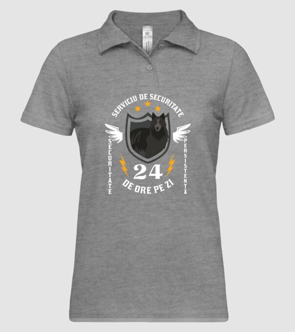 serviciu de securitate - securitate - persistență - 24 de ore pe zi model gri pe tricou
