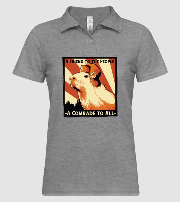 Soviet Capybara model gri pe tricou