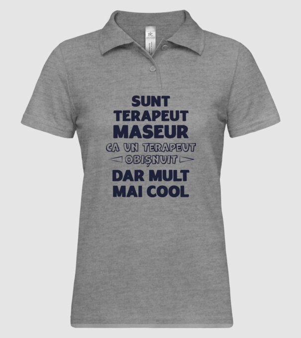 sunt terapeut maseur, ca un terapeut obișnuit, dar mult mai cool model gri pe tricou