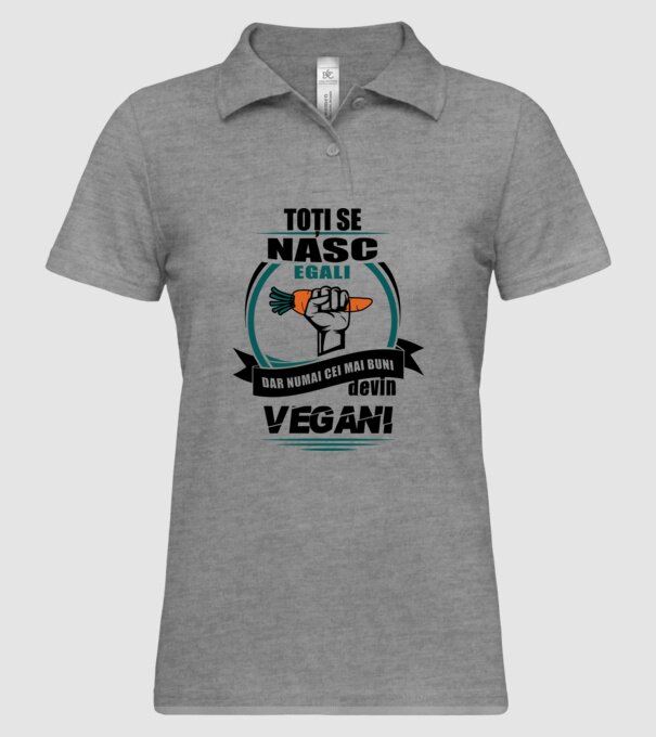 toți se nasc egali, dar numai cei mai buni devin vegani model gri pe tricou