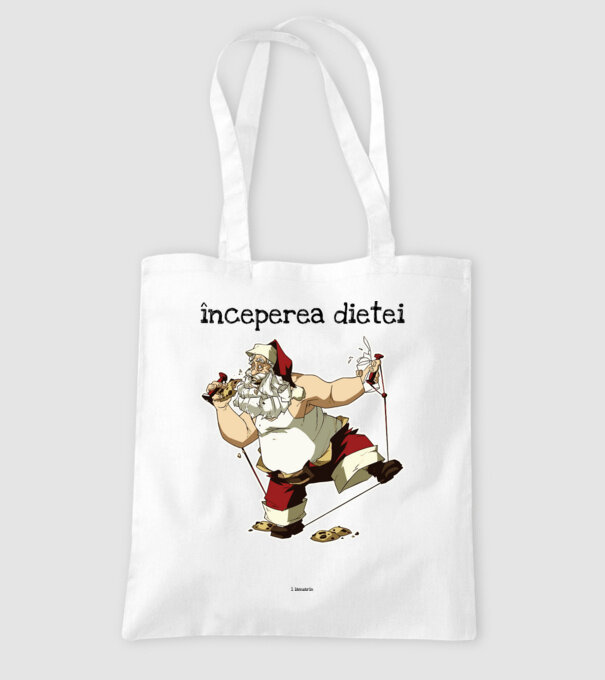 începerea dietei - 1 ianuarie model alb pe tricou