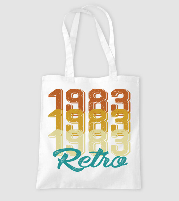 1983 retro model alb pe tricou