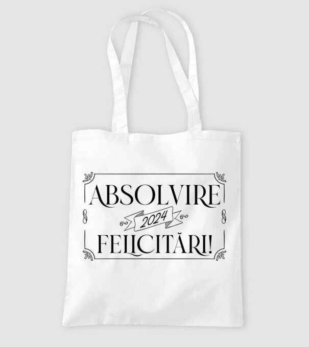 Absolvire 2024 model alb pe tricou