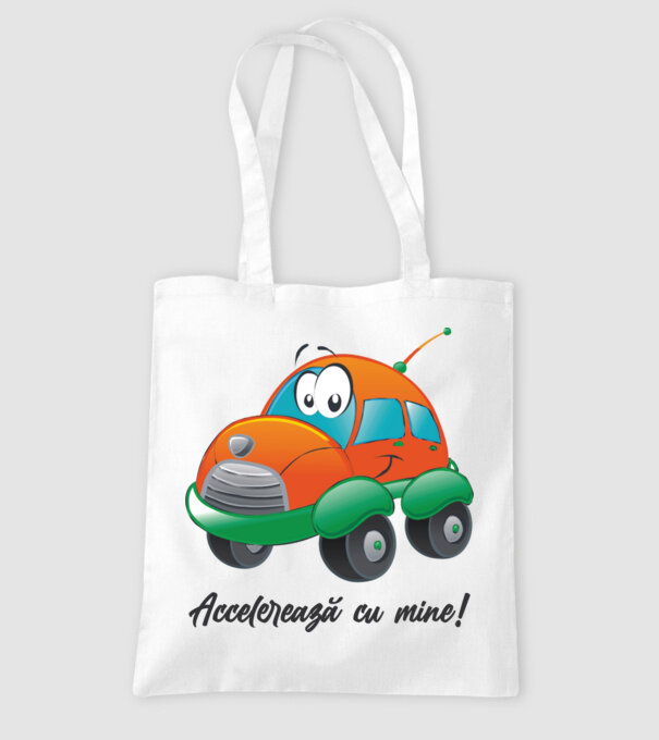 accelerează cu mine model alb pe tricou