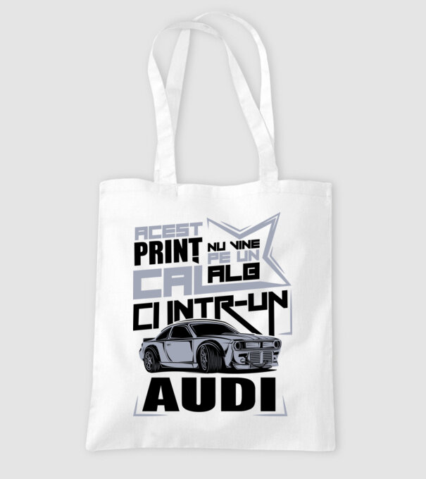 Acest prinț nu vine pe un cal alb, ci într-un Audi model alb pe tricou