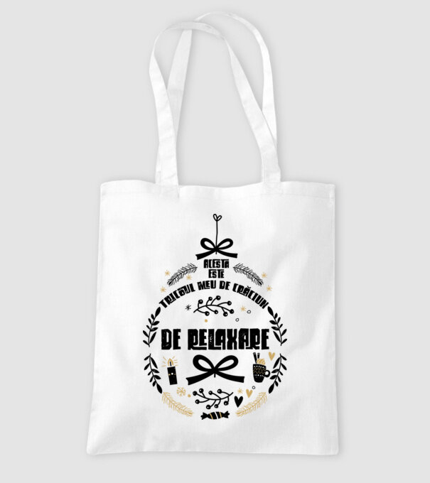 acesta este tricoul meu de Crăciun_ de relaxare model alb pe tricou