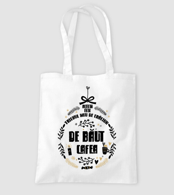acesta este tricoul meu de Crăciun_de băut cafea model alb pe tricou