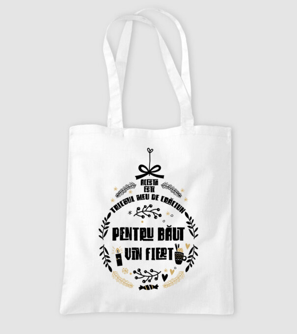 acesta este tricoul meu de Crăciun_pentru băut vin fiert model alb pe tricou