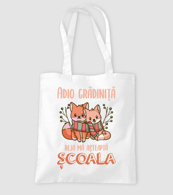 Adio grădiniță, deja mă așteaptă școala model alb pe tricou