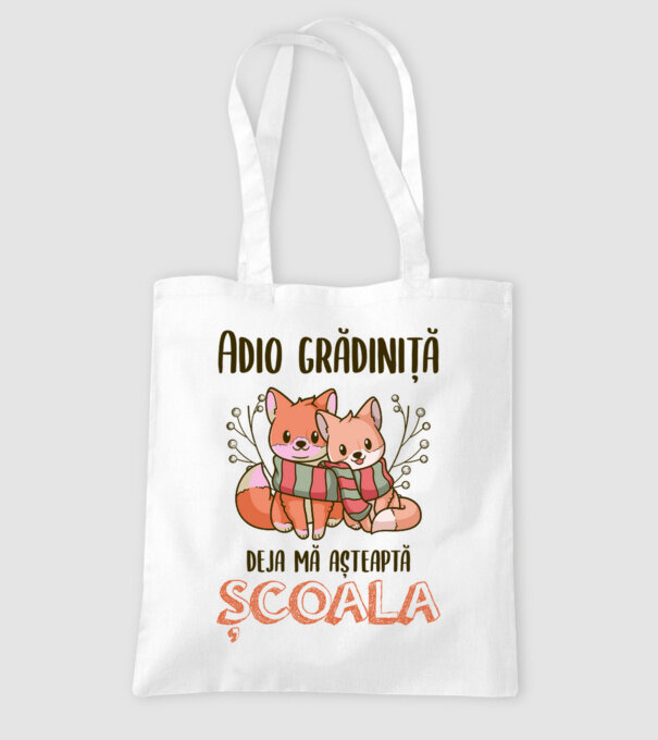 Adio grădiniță, deja mă așteaptă școala model alb pe tricou