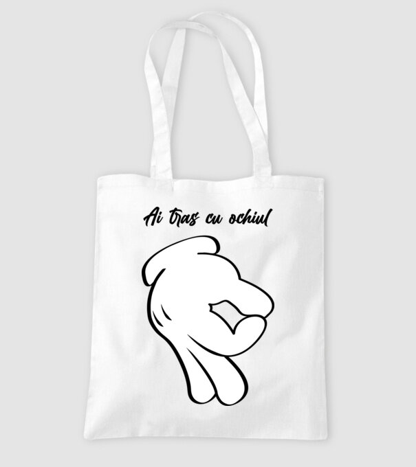 Ai tras cu ochiul model alb pe tricou