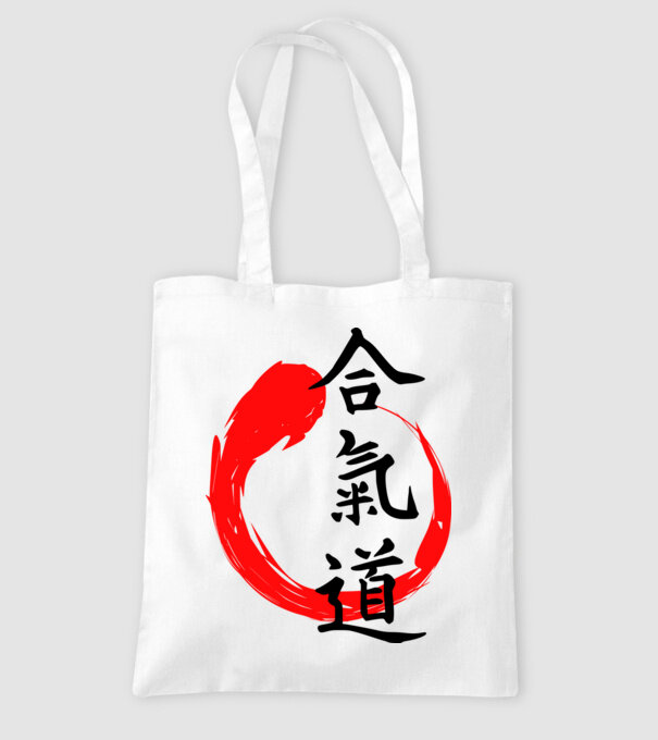 Aikido model alb pe tricou