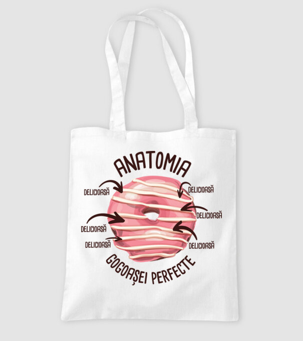 anatomia gogoașei perfecte: delicioasă model alb pe tricou