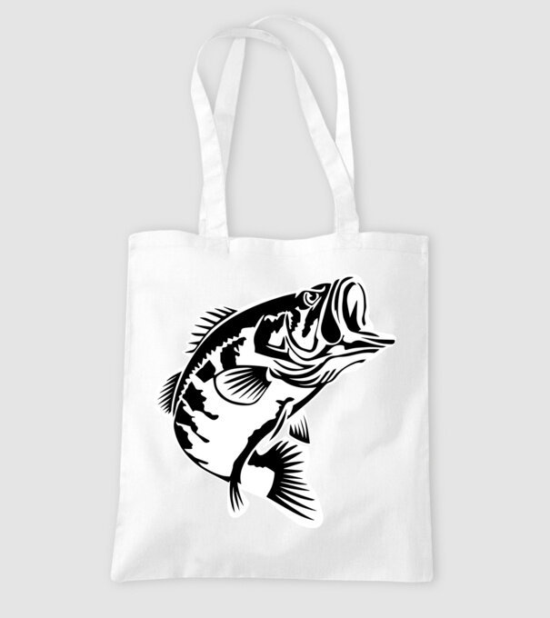 AngryFish model alb pe tricou