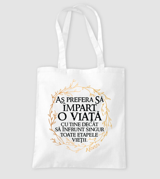 Arwen model alb pe tricou