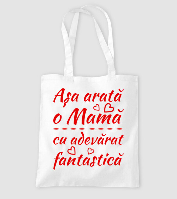 Așa arată o Mamă cu adevărat fantastică model alb pe tricou