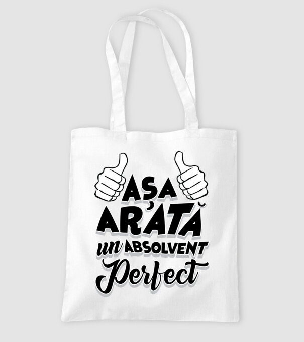Așa arată un absolvent perfect model alb pe tricou