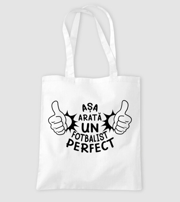 Așa arată un FOTBALIST perfect model alb pe tricou