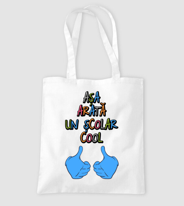 așa arată un școlar cool model alb pe tricou