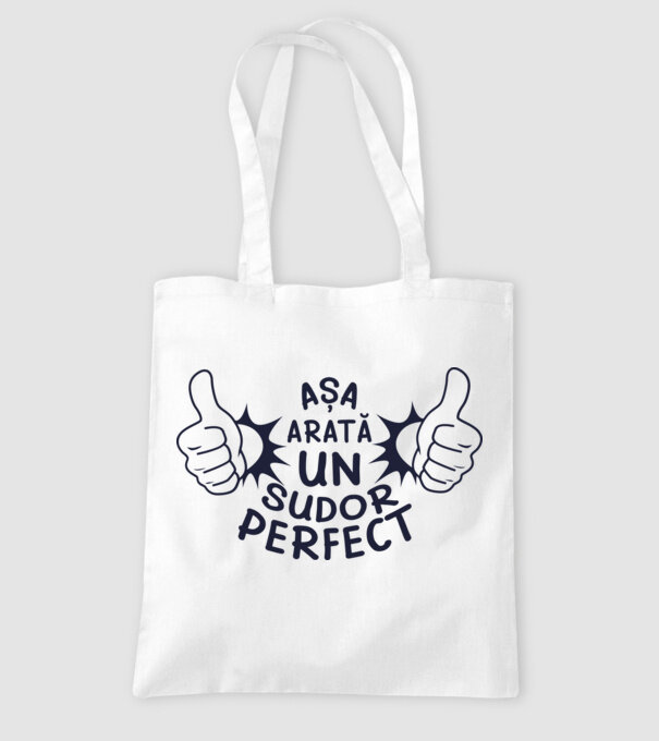 Așa arată un SUDOR perfect model alb pe tricou