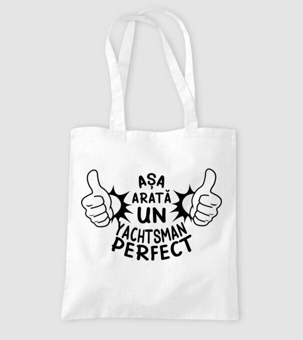 Așa arată un YACHTSMAN perfect model alb pe tricou