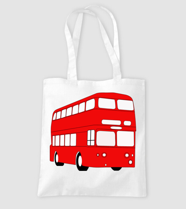 Autobuze model alb pe tricou