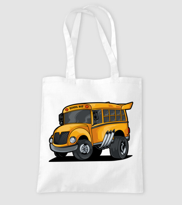 Autobuze model alb pe tricou