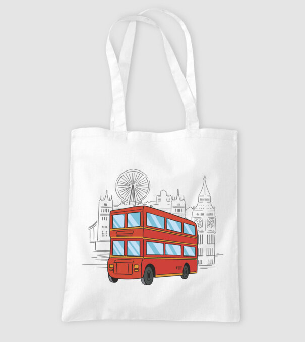 Autobuze model alb pe tricou