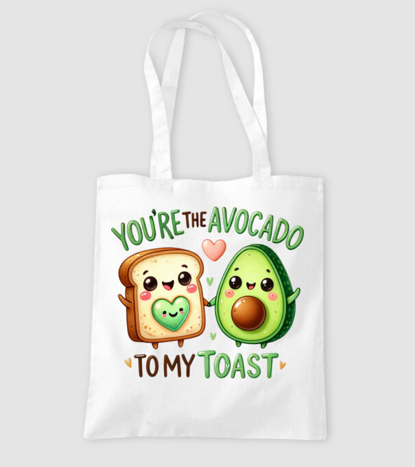 Avocado to my Toast model alb pe tricou