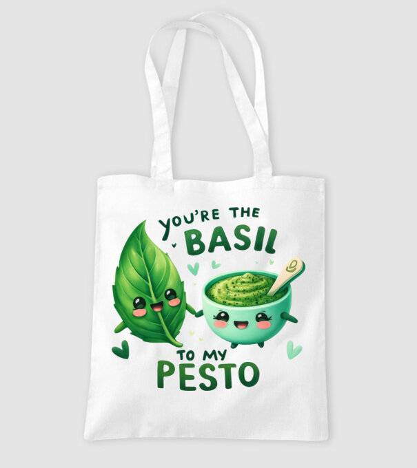 Basil to my Pesto model alb pe tricou