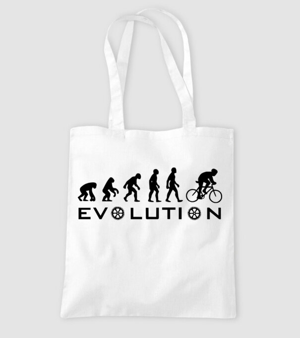 Bike evolution model alb pe tricou