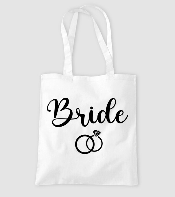 Bride model alb pe tricou