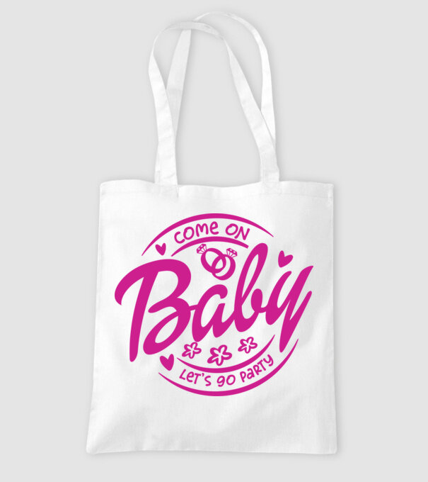 Bride Barbies Baby lets go party model alb pe tricou