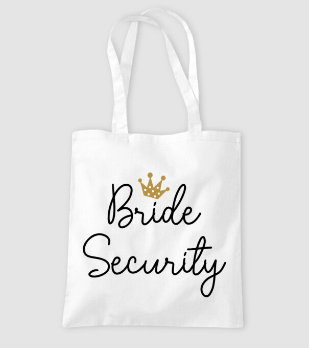 Bride Security model alb pe tricou