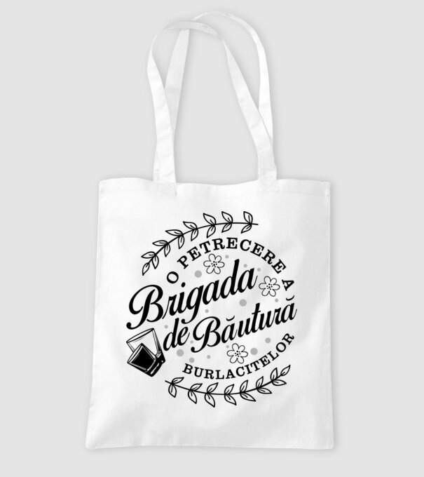 Brigada de băutură model alb pe tricou