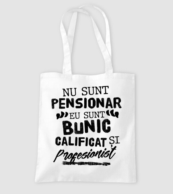 Bunicul profesionist model alb pe tricou