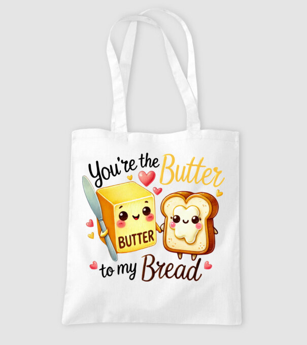 Butter to my Bread model alb pe tricou