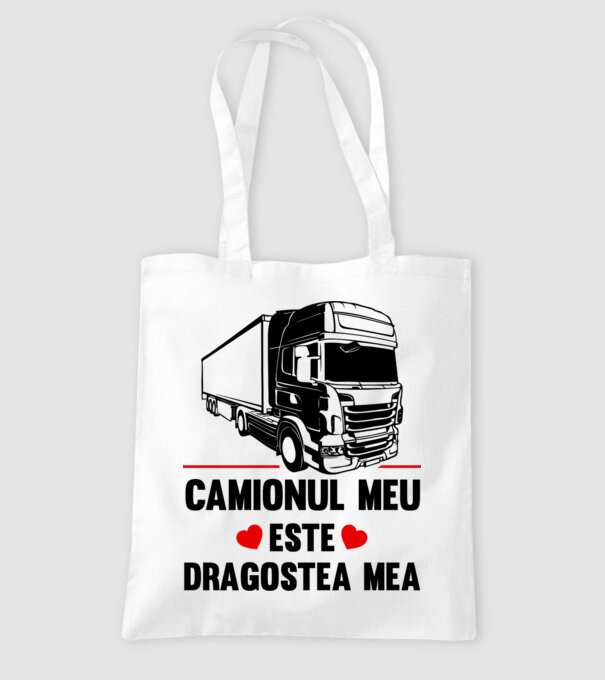 camionul meu este dragostea mea model alb pe tricou